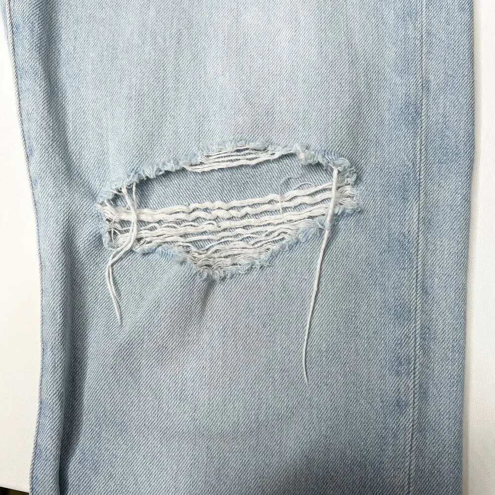 Madewell 90s Straight Crop Ripped Knee Jeans Womens 25 Fitzgerald